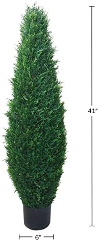 Pure Garden Artificial Topiary Cypress Tree 41 Tall