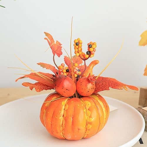 Rustic Harvest White Artificial Pumpkin for Fall Decor
