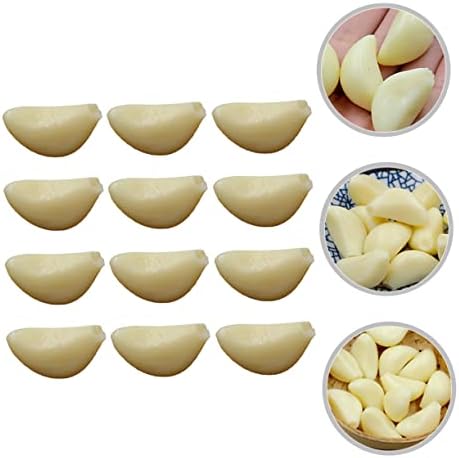12pcs Lifelike Garlic Clove Toys for Store Display and Photo Props