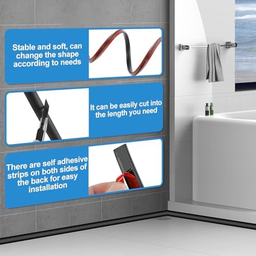 4 Meter Black Rubber Door Draft Stopper for Bedrooms
