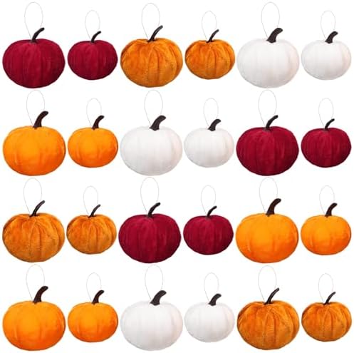 Sotiff 24 Pcs Fall Mini Tree Ornament Set