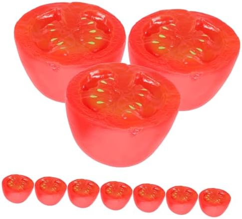 Cabilock 10pcs Lifelike Fake Cherry Tomato Decor Models