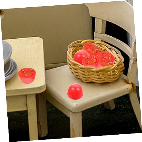 Cabilock 10pcs Lifelike Fake Cherry Tomato Decor Models