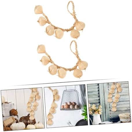 MAGICLULU Artificial Garlic String 2 Pack for Home Decor