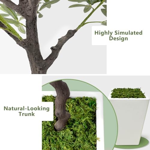 Olive Trees Artificial Indoor 5ft Decor Tree with Pot