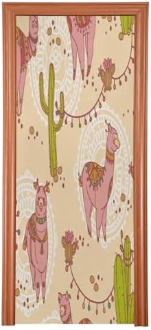 Susiyo Cute Doodle Alpaca Halloween Door Cover