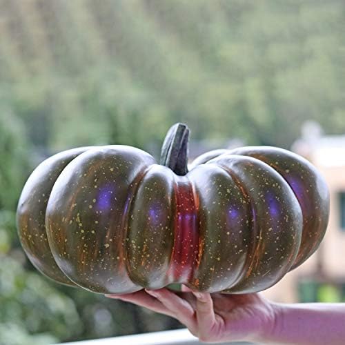 Big Artificial Pumpkin for Fall Decor Green 126inch Handmade