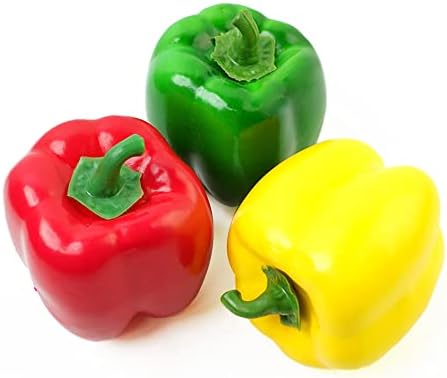 Lorigun Artificial Bell Peppers 3 Pcs Red Green Yellow