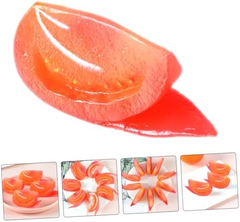 4pcs Lifelike Fake Tomato Slice Models for Home Decor