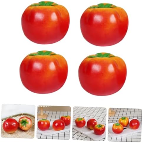Zerodeko Realistic Foam Tomato Decor Models 4pcs