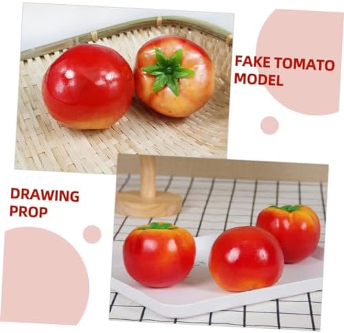 Zerodeko Realistic Foam Tomato Decor Models 4pcs