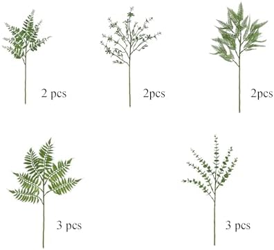 12 Pcs Mixed Eucalyptus Leaves Stems for Wedding Decor