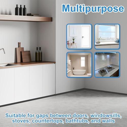 4 Meter Black Rubber Door Draft Stopper for Bedrooms