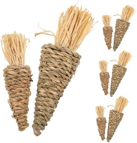 8pcs Woven Carrot Pendant Decorations for Easter
