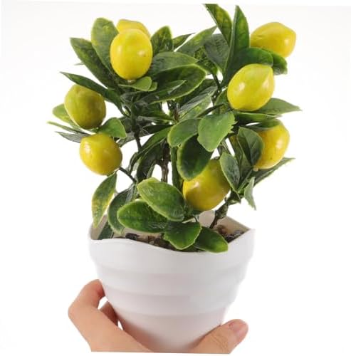 BESTYASH Realistic Artificial Lemon Tree Bonsai Plant