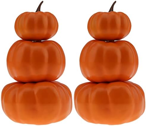 Gresorth 2 Pack Stacked Pumpkin Decorations