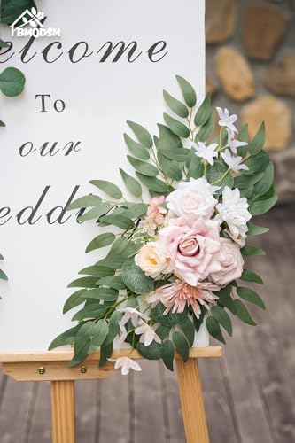 Wedding Welcome Signs Floral Pack of 2 New Pink