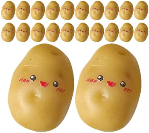 LUOZZY 36 Pcs Realistic Mini Artificial Potatoes Decor