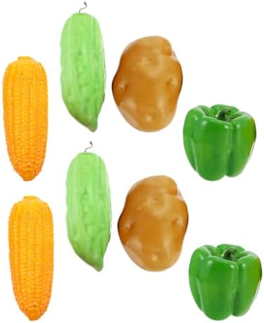 LOGOFUN 8Pcs Artificial Vegetable Models for Home Kitchen Decorations