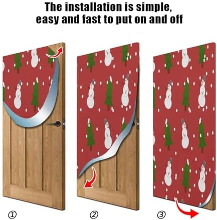 Susiyo Trees Cute Snowman Halloween Door Cover