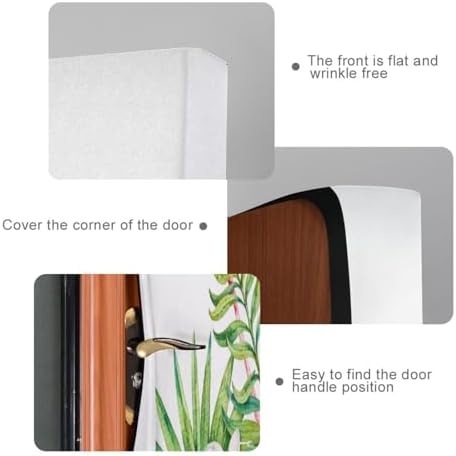 Susiyo Pink Flamingo Halloween Door Cover 32x79 in 1
