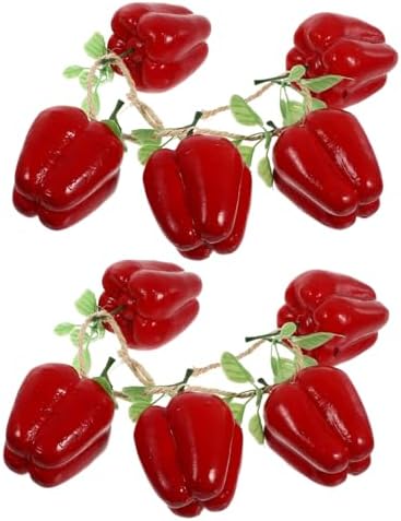 Garneck Realistic Artificial Red Pepper Decorative Pendant