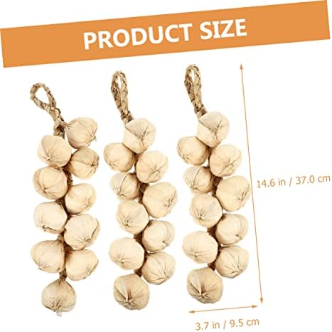 3pcs Garlic Foam Decor for Home Kitchen Festival Display