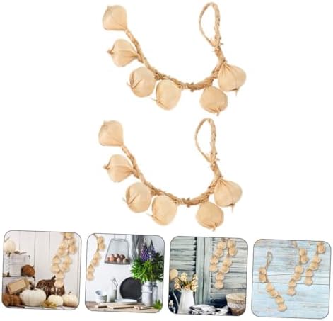 MAGICLULU Artificial Garlic String 2 Pack for Home Decor