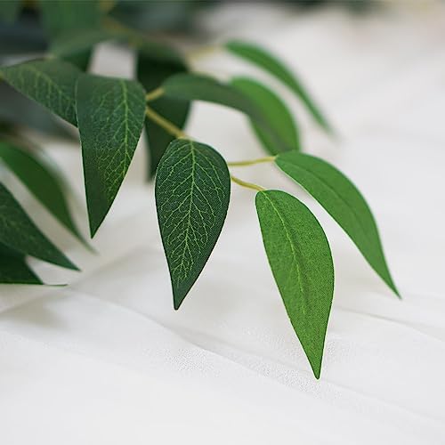 40 Pcs Italian Ruscus Artificial Greenery Stems 68cm Garland