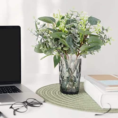 Artificial Eucalyptus Stems 24PCS for Decor Weddings