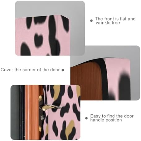 Susiyo Faux Leopard Skin Halloween Door Cover 32x79 in