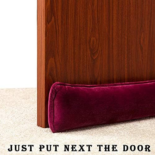 DreamQuil Door Draft Stopper 36 Inch Wine
