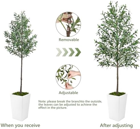 Olive Trees Artificial Indoor 5ft Decor Tree with Pot