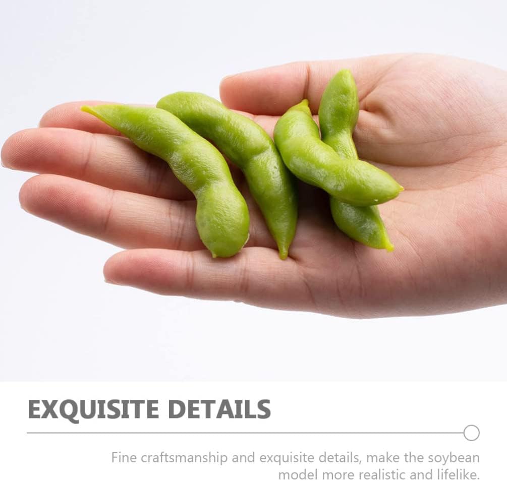 Realistic Soybean Model 30pcs Green Artificial Vegetable Decor