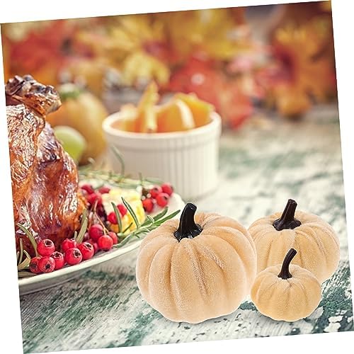 6pcs Decorative Artificial Pumpkins for Halloween Fall Centerpieces