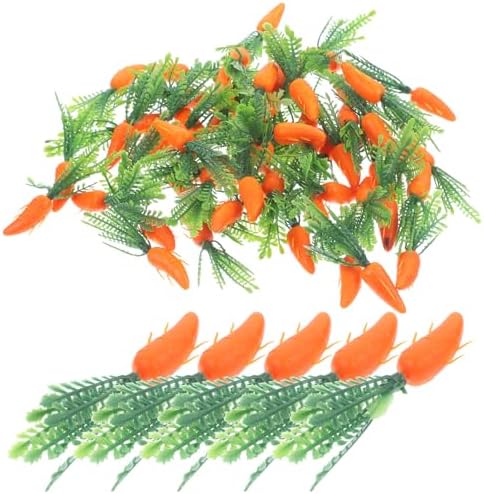 Cabilock Artificial Carrot Ornaments 180pcs