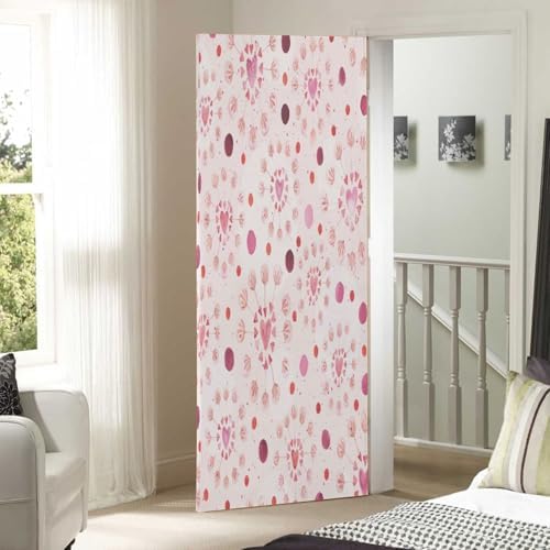 Susiyo Pink Romantic Halloween Door Cover 32x79 in