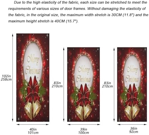 Susiyo Bells Bow Snowflakes Halloween Door Cover