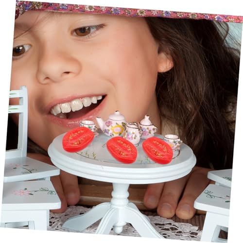 VOSAREA 10pcs Fake Half Cherry Tomato Artificial Vegetable Display Props