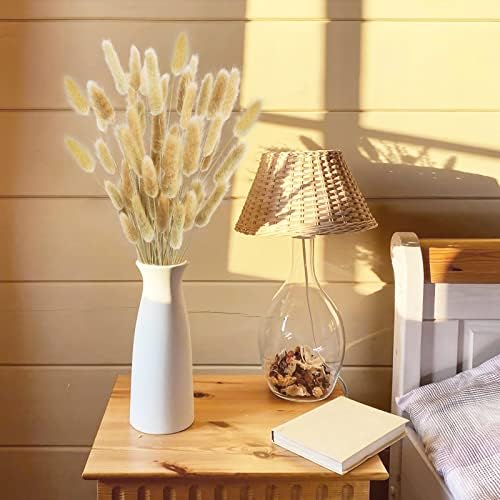 Uieke 17 Inch Natural Bunny Tails Dried Flowers 50 Pcs