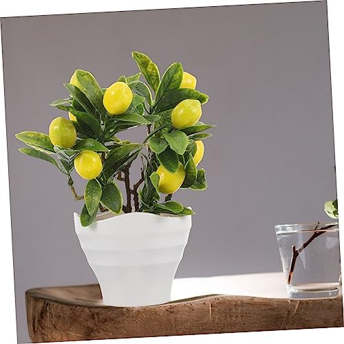 BESTYASH Realistic Artificial Lemon Tree Bonsai Plant