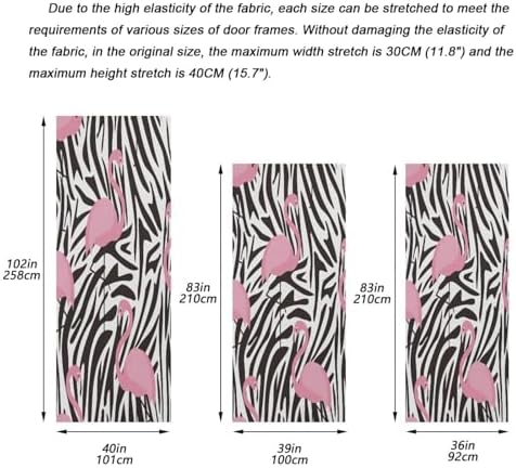 Susiyo Flamingos Zebra Halloween Door Cover 32x79 in