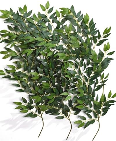 Ardemiy Artificial Greenery Centerpieces 8pcs Realistic Leaves