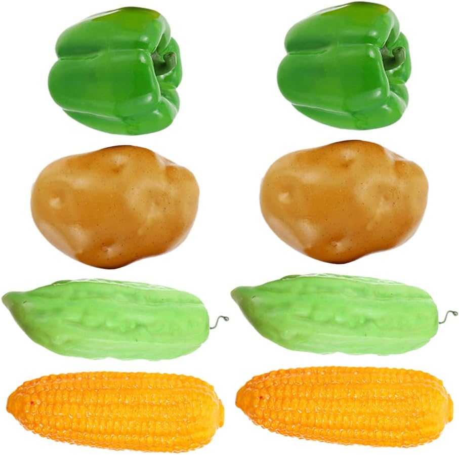 LOGOFUN 8Pcs Artificial Vegetable Models for Home Kitchen Decorations