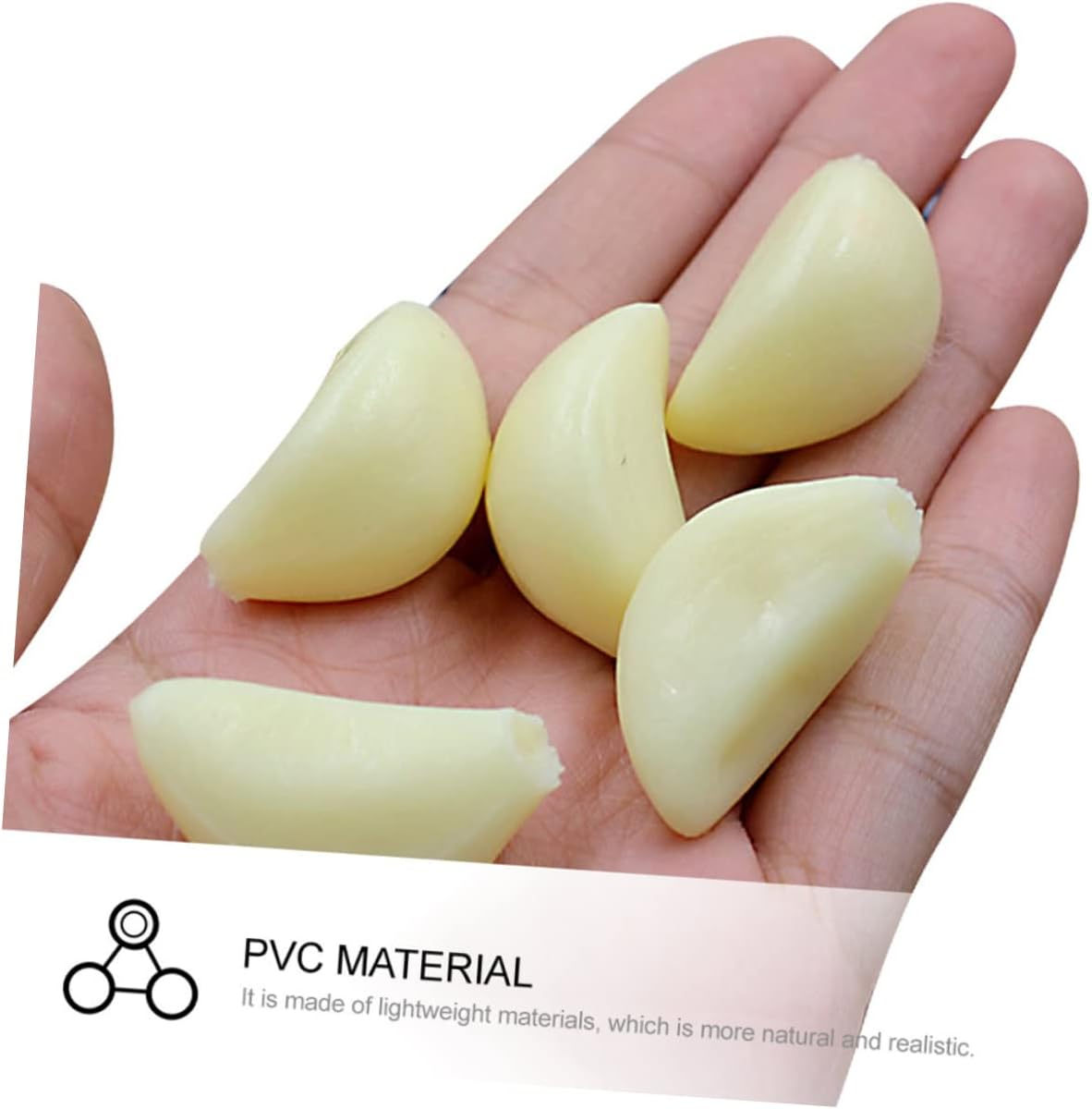 12pcs Lifelike Garlic Clove Toys for Store Display and Photo Props