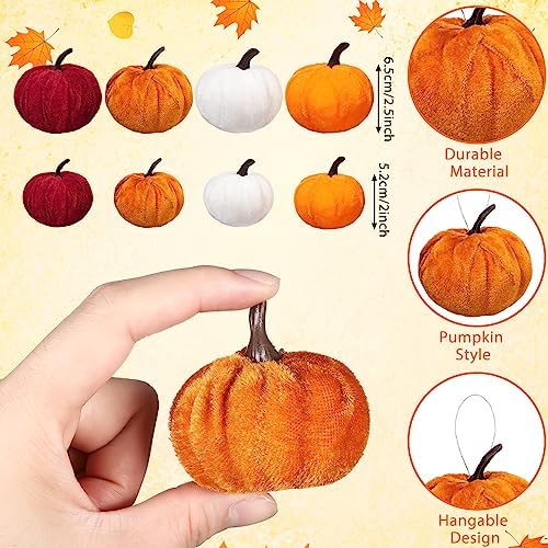 Sotiff 24 Pcs Fall Mini Tree Ornament Set