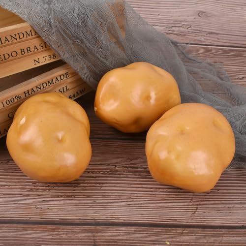 HUIANER Artificial Potatoes 6PCS for Home Kitchen Decor Photography