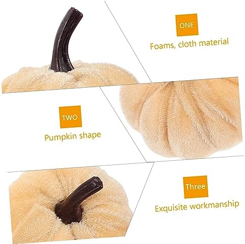 Zerodeko 6Pcs Artificial Pumpkins for Halloween Decor
