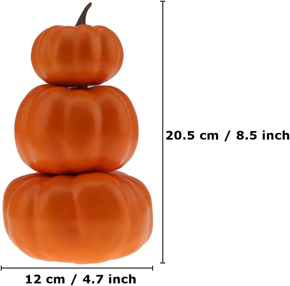 Gresorth 2 Pack Stacked Pumpkin Decorations