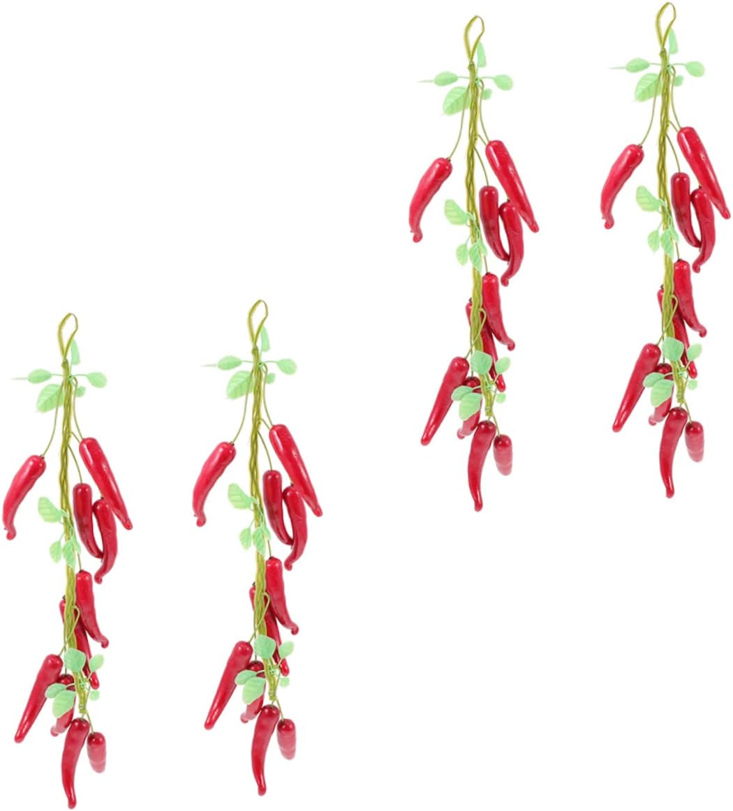 ABOOFAN 4pcs Artificial Pepper Hanging Decorations
